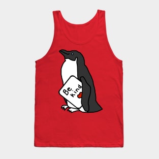 Cute Penguin Says Be Kind Tank Top